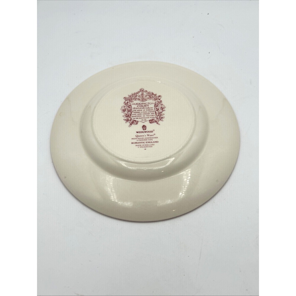 Wedgwood Huddington Court Plate 8" Pink Toile Queens Ware Romantic England Decor - Picture 2 of 6